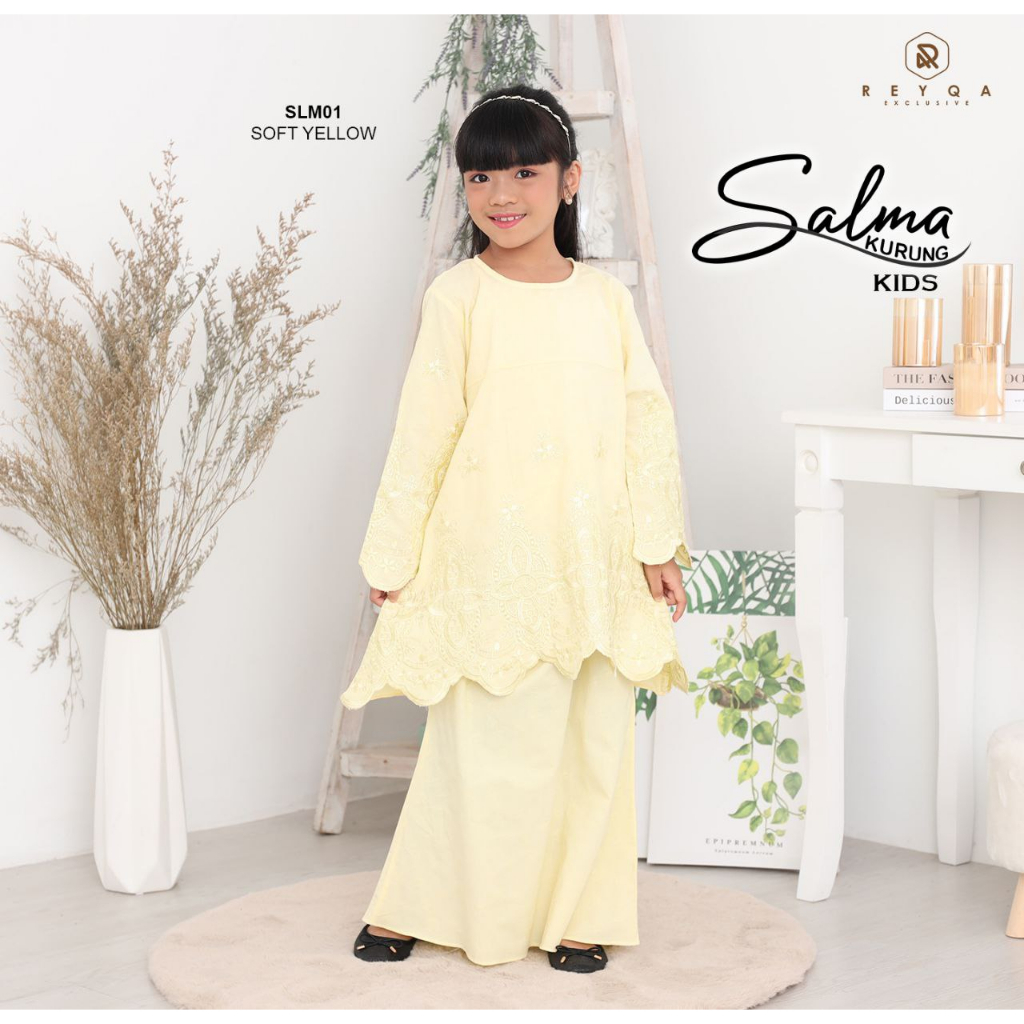 KURUNG SALMA KIDS Raya 2023 Baju Kurung Budak Kanak2 Perempuan Girls ...