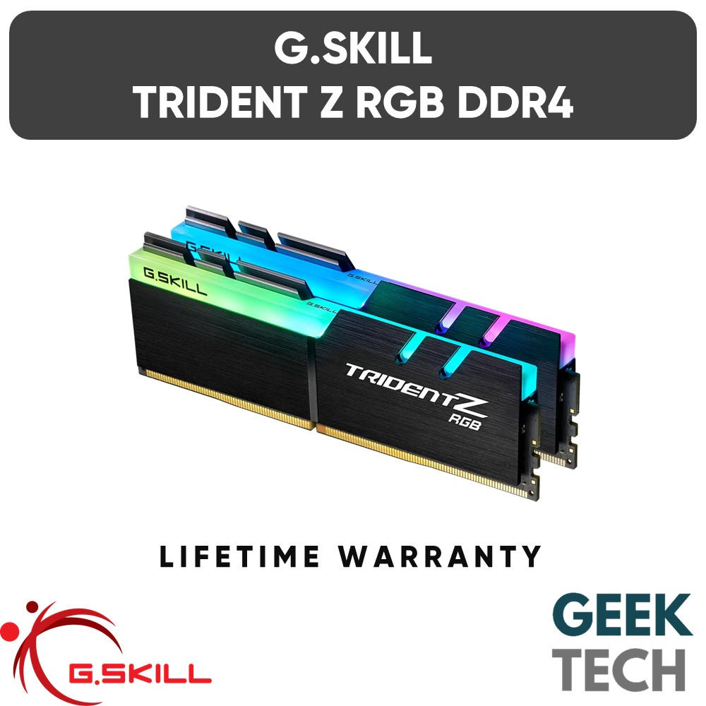 G.Skill Trident Z RGB 3200MHz/3600MHz DDR4 Gaming RAM 8GB/16GB | Shopee ...