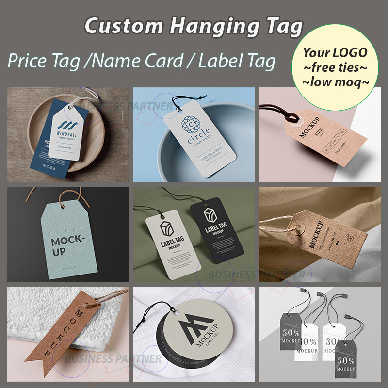 Custom Hanging Tag Tudung Customised Price Tag Label Tag Logo Cloth Tag
