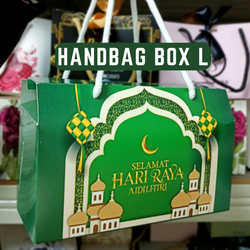 1PCS HANDBAG BOX L/RAYA GIFT BOX/KOTAK BALANG KUIH RAYA/RAYA 2023 ...