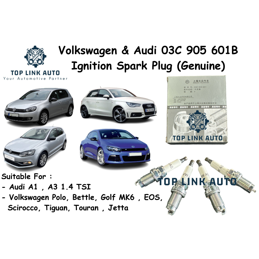 Audi A1 A3 Volkswagen Polo Jetta Bettle Golf Scirocco Tiguan Touran EOS Sharan Ignition Spark