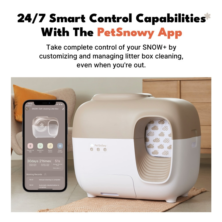 PETSNOWY Automatic Cat Litter Box Smart Cat Toilet the Innovative SelfCleaning Litter Box Model