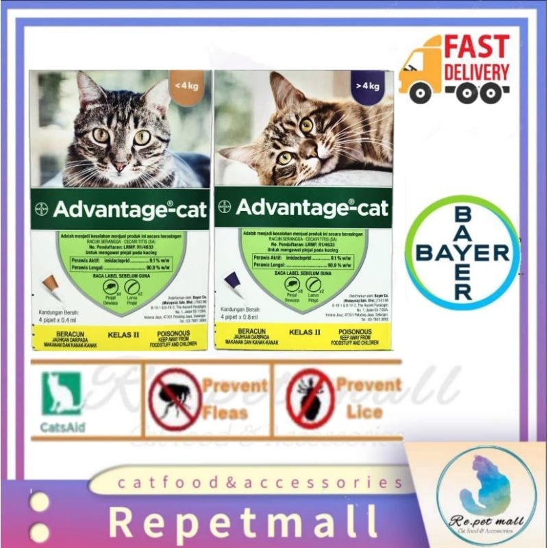 Cat Flea Treatment Advantage Small Cat Pack Free Delivery