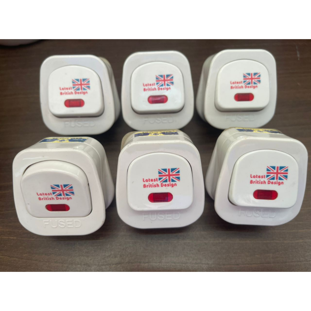 SIRIM NNE MASTAR 3 PIN PLUG TOP WITH ON OFF SWITCH 13A NEON LIGHT ...