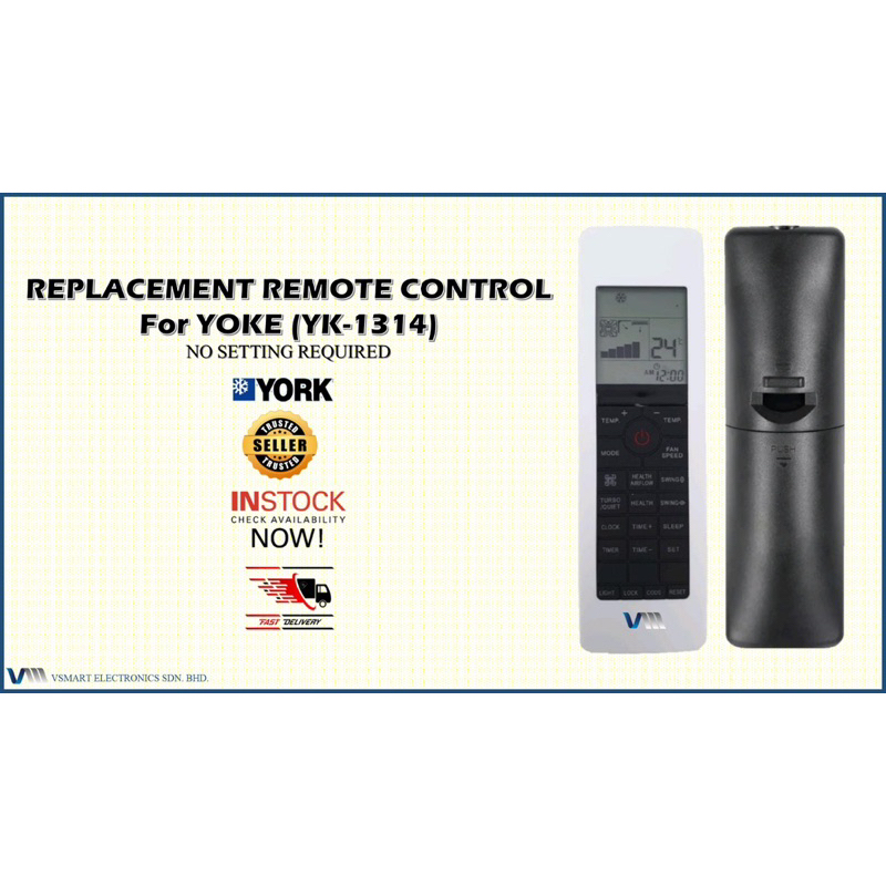 YORK AIR CONDITIONER REMOTE CONTROL (Q7M) Shopee Malaysia