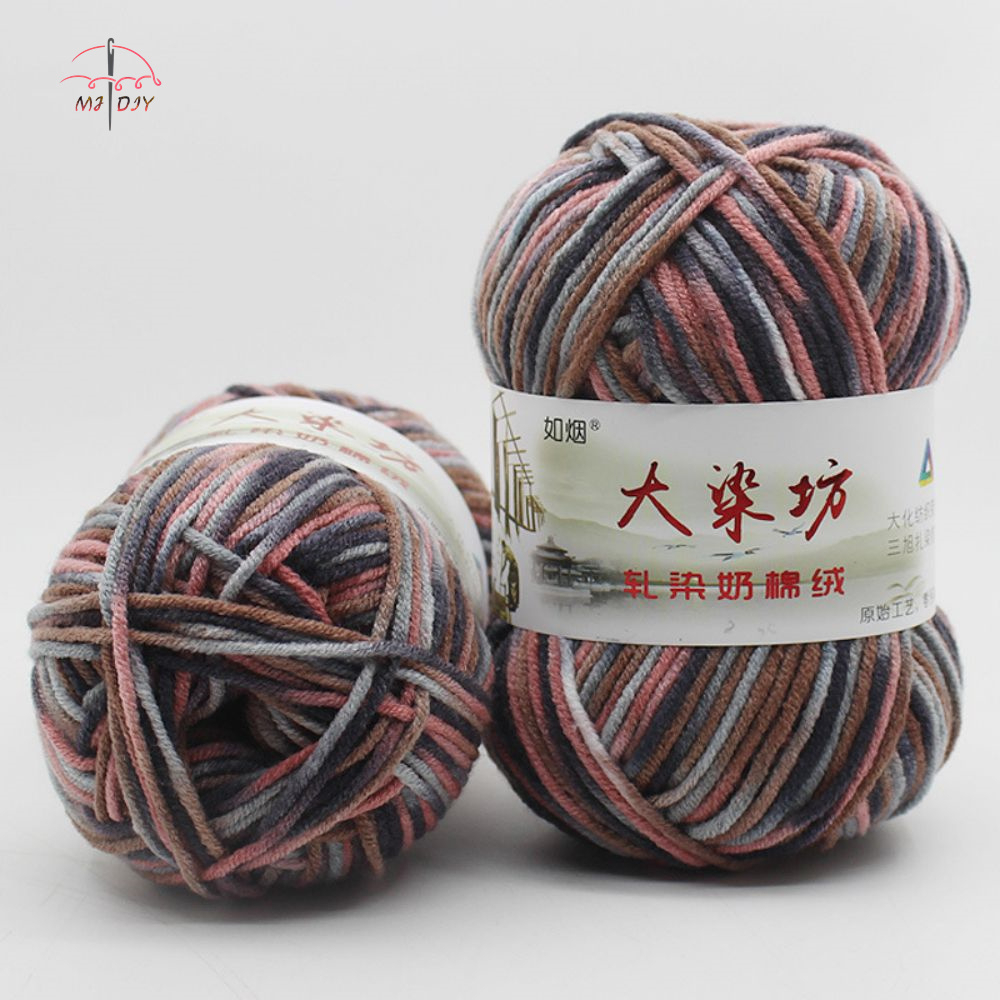 5ply Yarn(Mix) Crochet Knitting Yarn 5 Ply Milk Cotton Benang Kait/Yarn ...