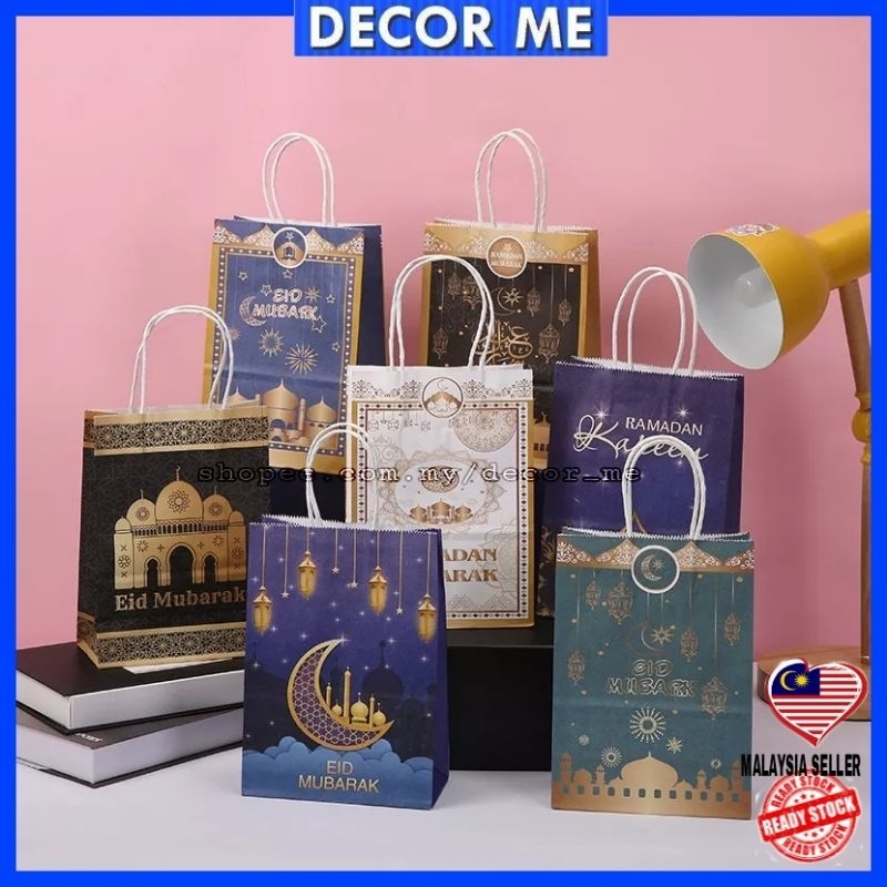 [READY STOCK] RAMADHAN KRAFT PAPER BAG EID MUBARAK (000049911) | Shopee ...