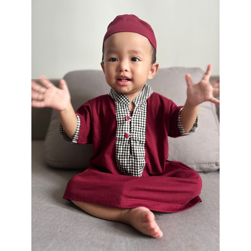 Kurta baby 012bulan baby romper baju akikah baby boy baju melayu baby