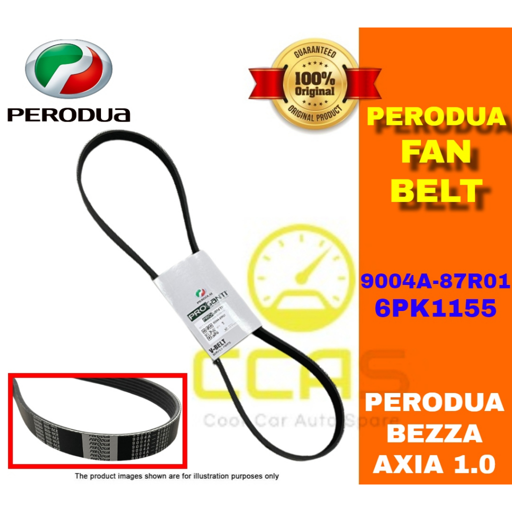 ( 100 ORIGINAL ) PERODUA AXIA & BEZZA 1.0 FAN BELT/ VBELT 9004A87R01