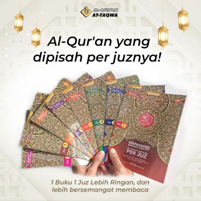 Al Quran Hafazan Perjuz 30 Jilid Perkata Latin 8 Blok Size A5 Sedang ...