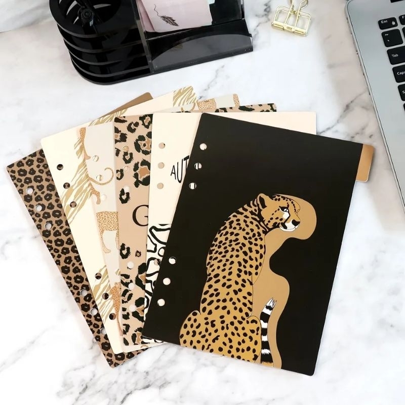 A5 6 PCS LEOPARD DIVIDER DASHBOARD FOR 6 RING PLANNER | Shopee Malaysia