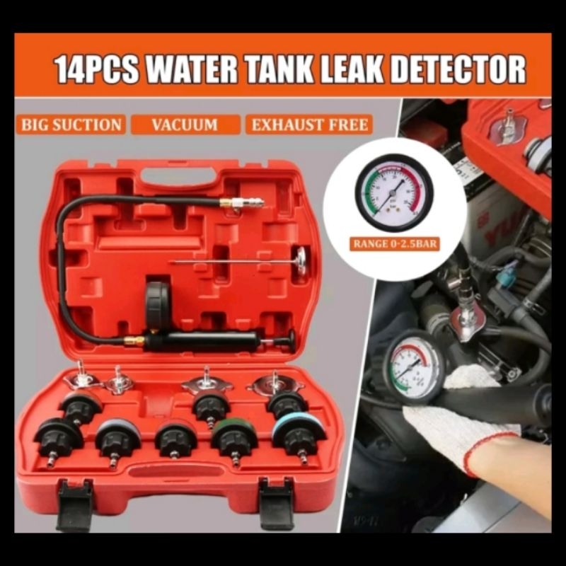 14PCS/18PCS RADIATOR PUMP PRESSURE LEAK TESTER KIT VACUUM COOLING ...