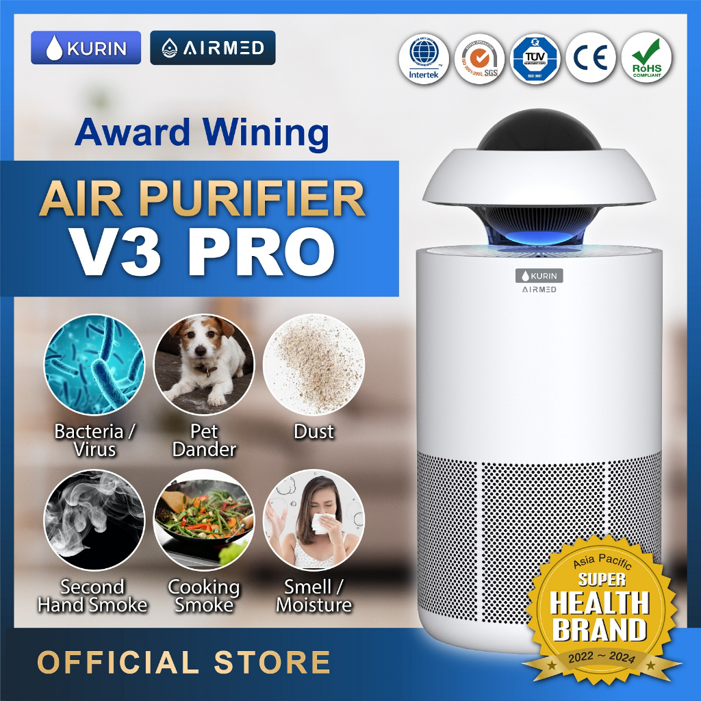 (Official Store) Japan Kurin Air Purifier V3 PRO Pet Home Fresh Air