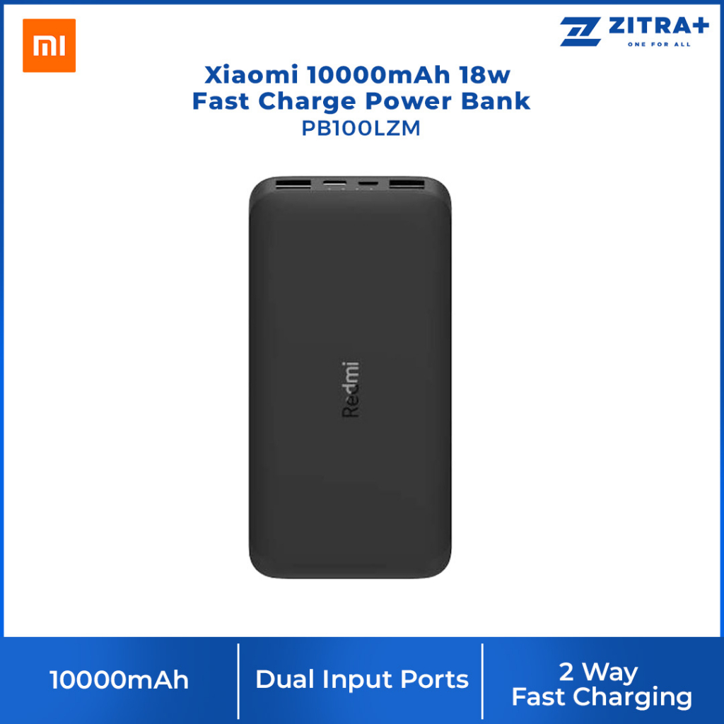 Xiaomi 10000mAh 18w Fast Charge Power Bank PB100LZM | Dual Input Ports ...