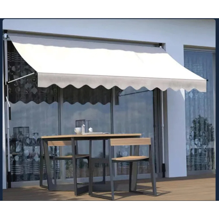 Folding Retractable Vertical Easy Shade Canopy, Manual Sun Shade, Balcony Courtyard Sun Shelter