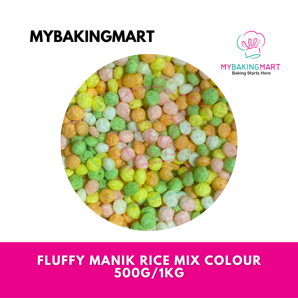 Mybakingmart | FLUFFY Manik Rice Mix Colour 500g/1kg - Repacked ...