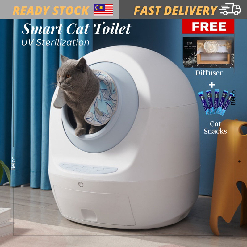 Intelligent Automatic Cat Litter Smart Box WiFi UV sterilizalion Cats