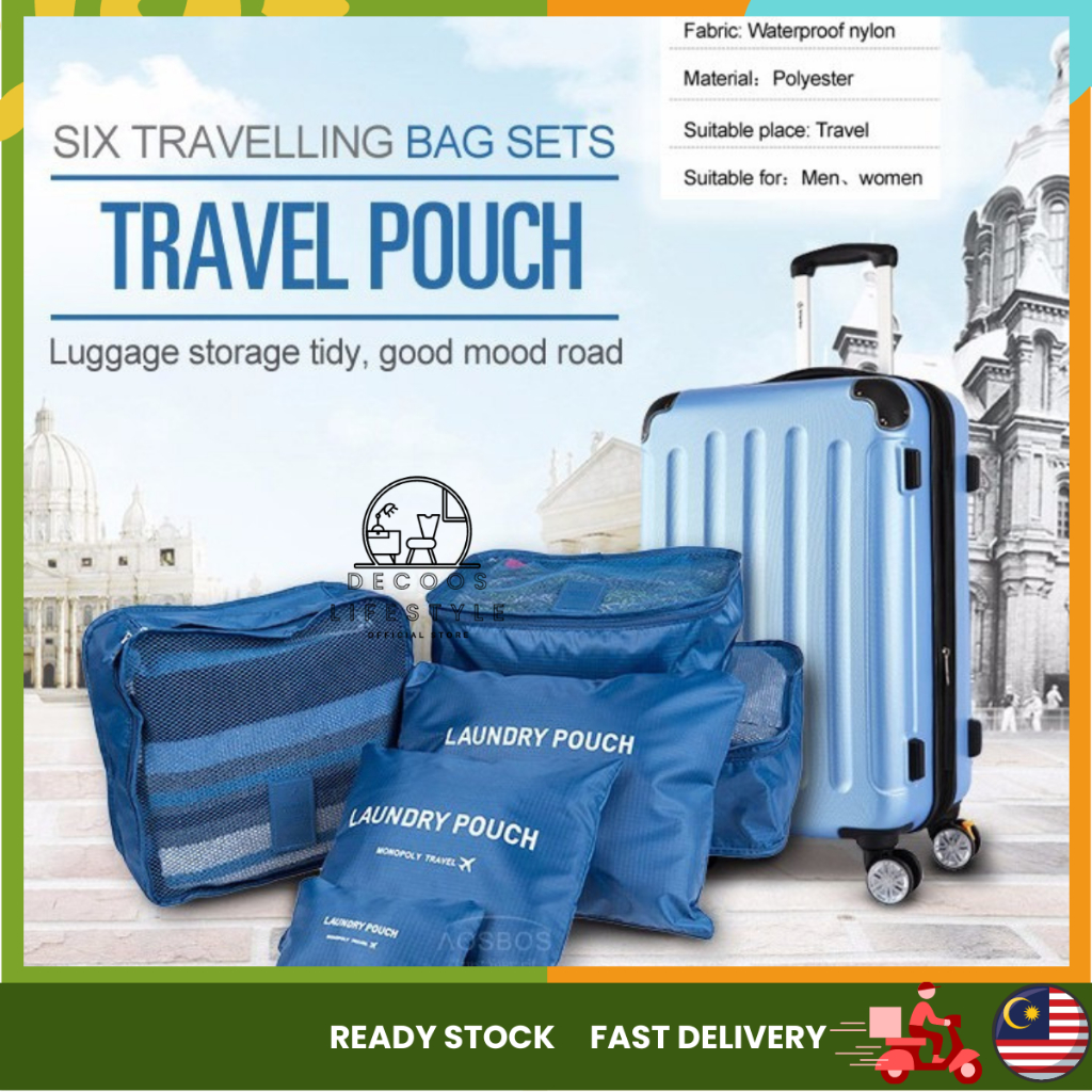 Travelling Pouch Bag Organizer Set Travel Packing Clothes