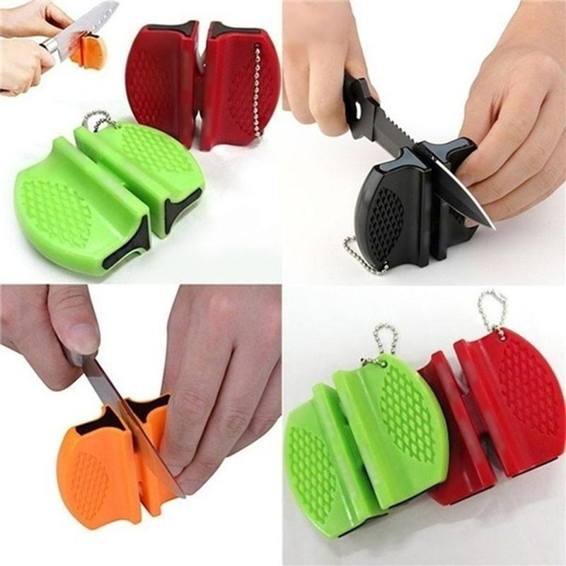 Portable Mini kitchen Knife Sharpener Two-stage Camping Pocket nife  Sharpener