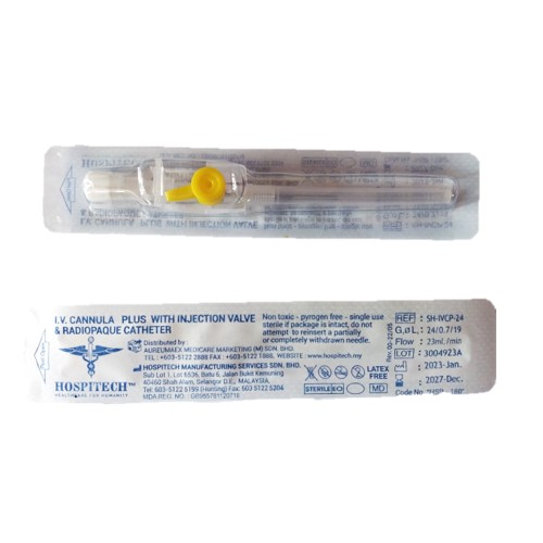 IV Cannula with Injection Valve & Radiopaque Catheter 1pcs | Shopee ...