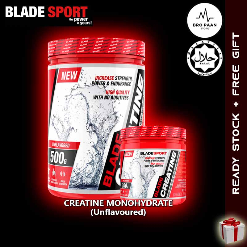Blade Sports Creatine Monohydrate 100 Micronized 300g 500gunflavoured Halal Creatine 