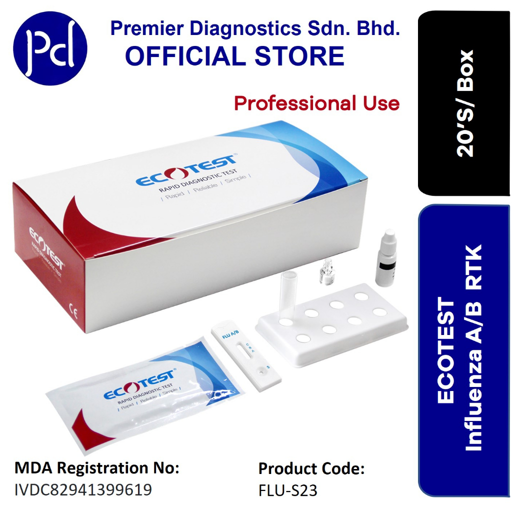 Ecotest Influenza A B Professional Rapid Antigen Test Kit