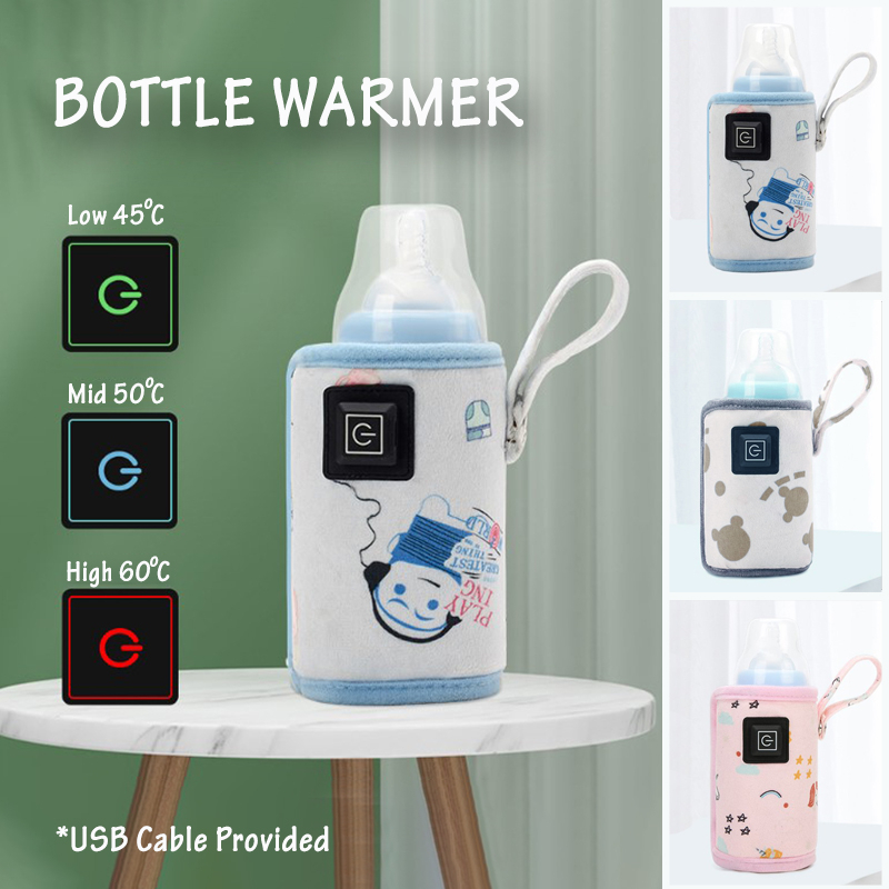 Baby Milk Bottle Warmer Portable Warmer Keep Warm Milk Adjust Temperature Stroller Hangable