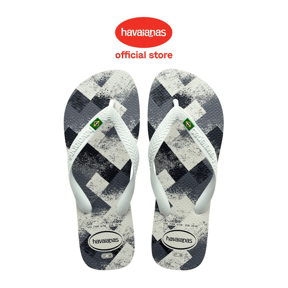 Havaianas Unisex Brasil Fresh Flip Flops - White/White/Grey