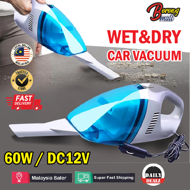 Portable Handheld Electric Car Vacuum Dust Cleaner Wet & Dry Suction / Penyedut Habuk Kenderaan