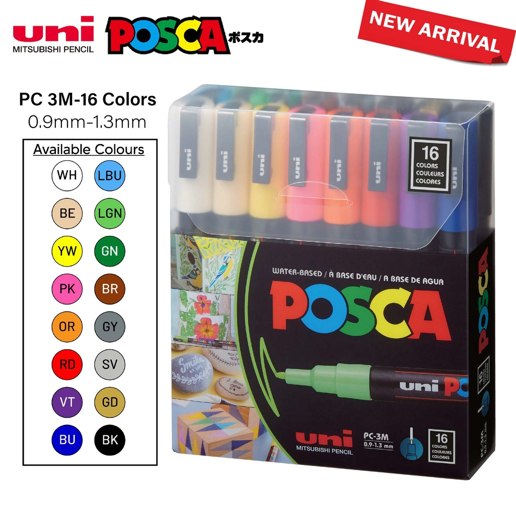 POSCA Marker 3M-16C set | Shopee Malaysia