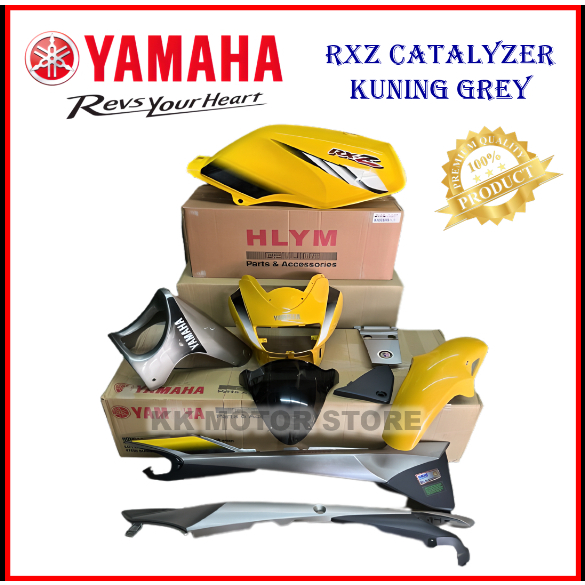 ( HLY!!! ) COVERSET RXZ CATALYZER 5PV KUNING GREY HLY ( TANK HLYM SIAP ...