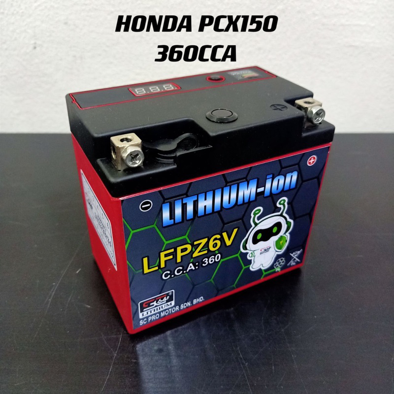 Honda PCX150 Lithium battery LFPZ6V 12V360CCA Shopee Malaysia