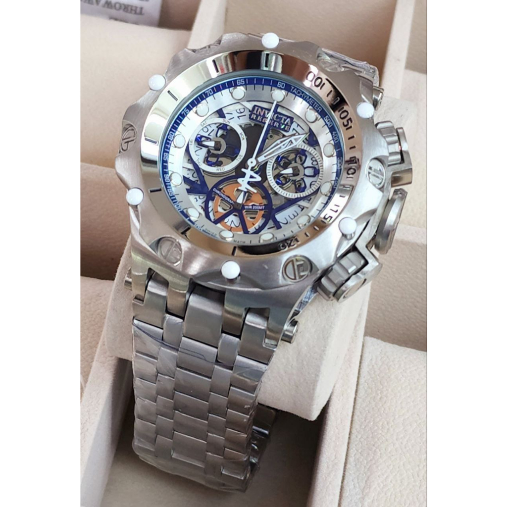 Invicta Gold Ghost Three Eyes Big Dial Steel Band Waterproof Quartz Men ...