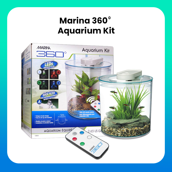 Marina 360 Aquarium Kit 10L (2.65 US gal) with Remote Control