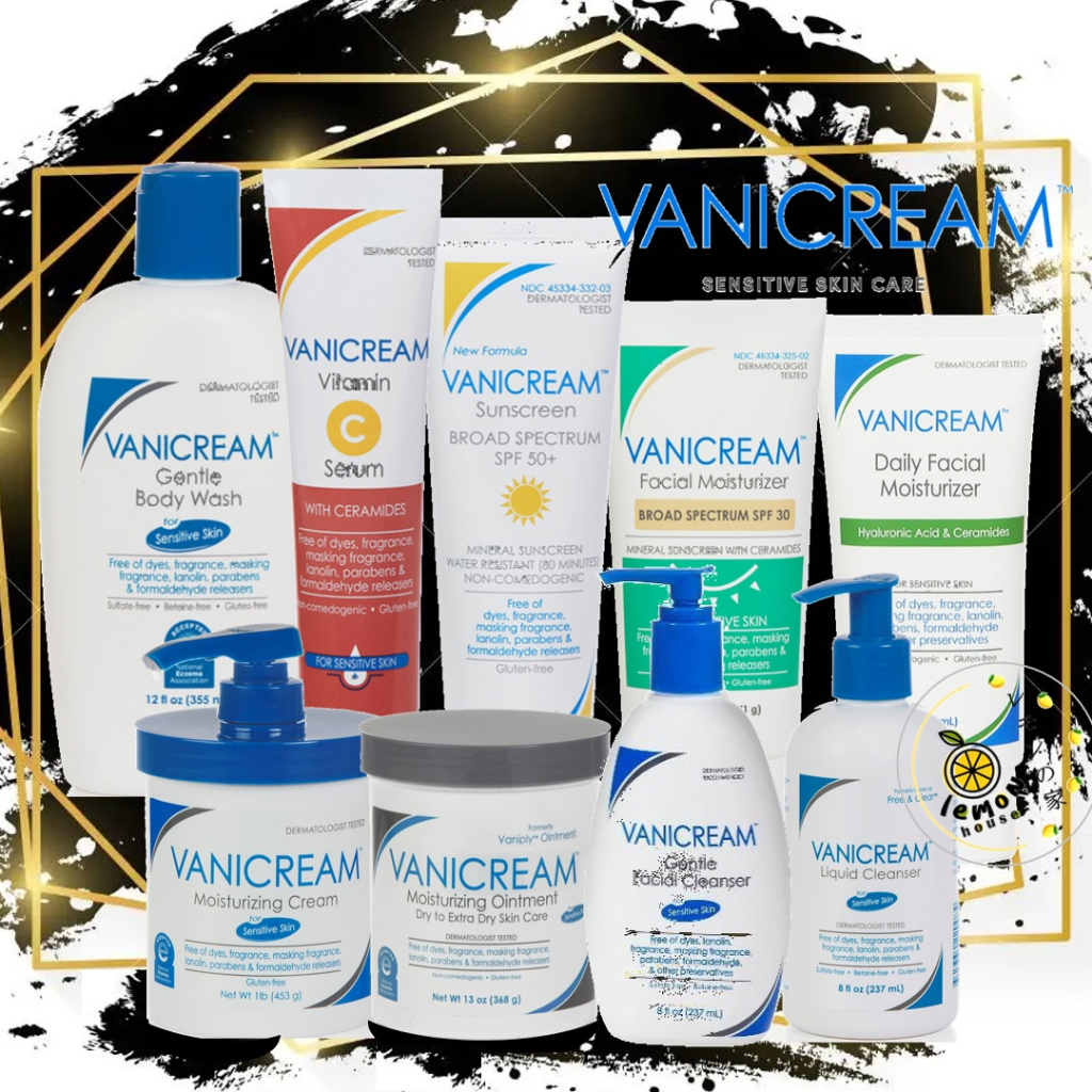 Vanicream Facial Moisturizer Sunscreen Body Wash Gentle Cleanser Free