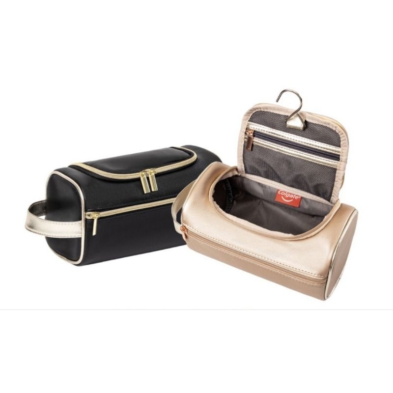 Colgate Toiletry Bag Rose Gold Black Gold Travel Shopee Malaysia