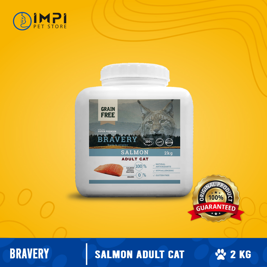 BRAVERY Salmon Adult Cat (2KG) | Shopee Malaysia