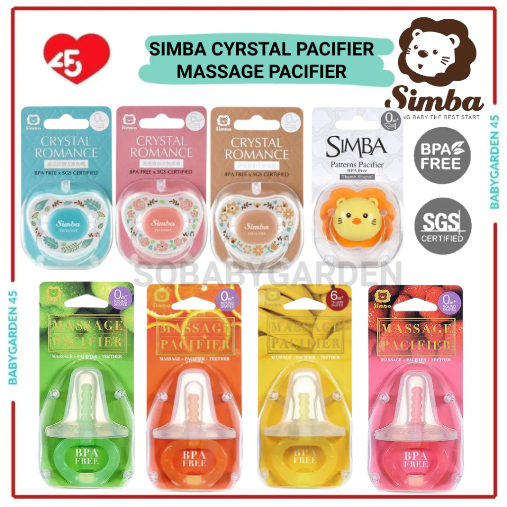Simba Lion Candy Thumb Shaped Baby Pacifier/Soother with Hygiene Cover ...