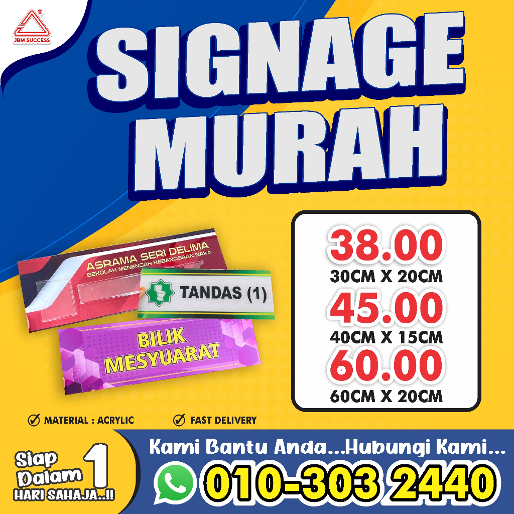 Signage Murah/Acrylic Signage/Signage pintu | Shopee Malaysia