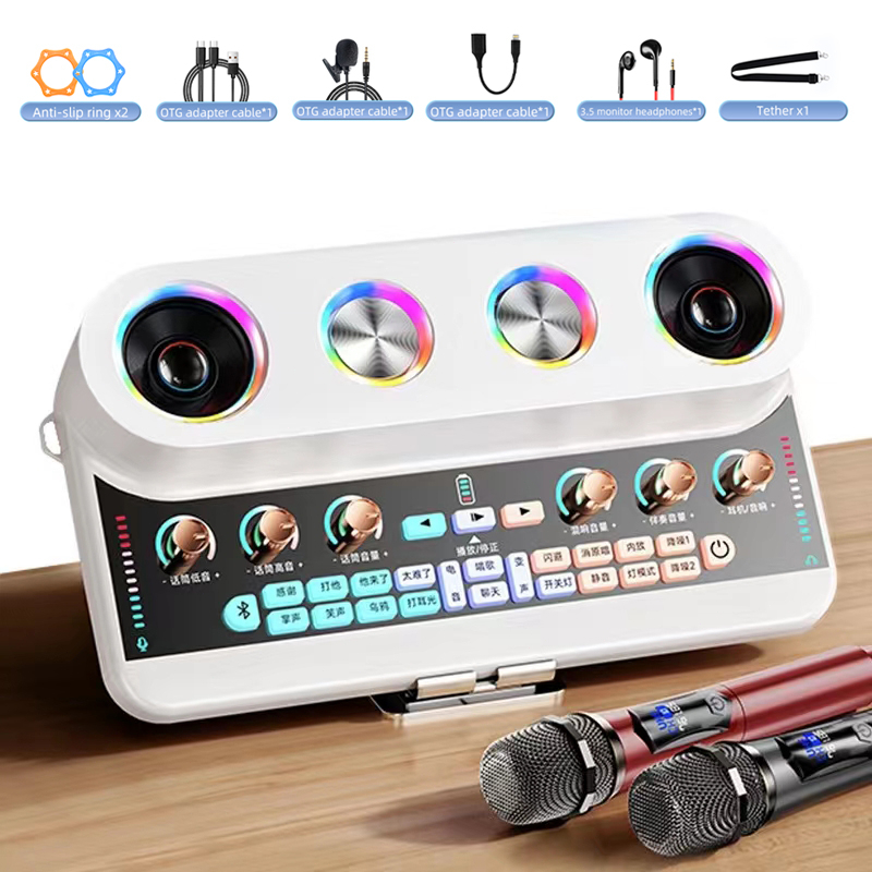 Karaoke Sound Card Speaker Mic Sound Mixer Sound Card Audio Mixing