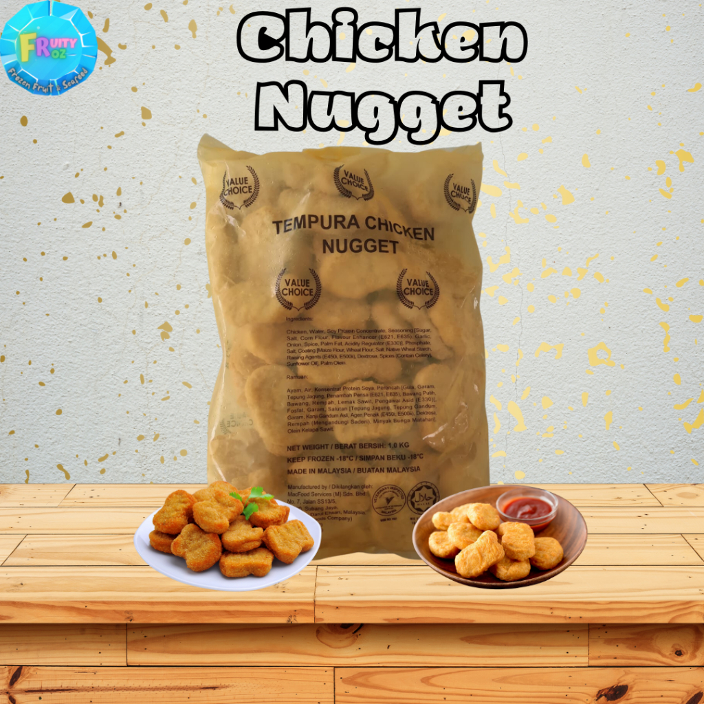 [1kg] Frozen Tempura Chicken Nugget / Nugget Ayam Tempura Sejuk Beku