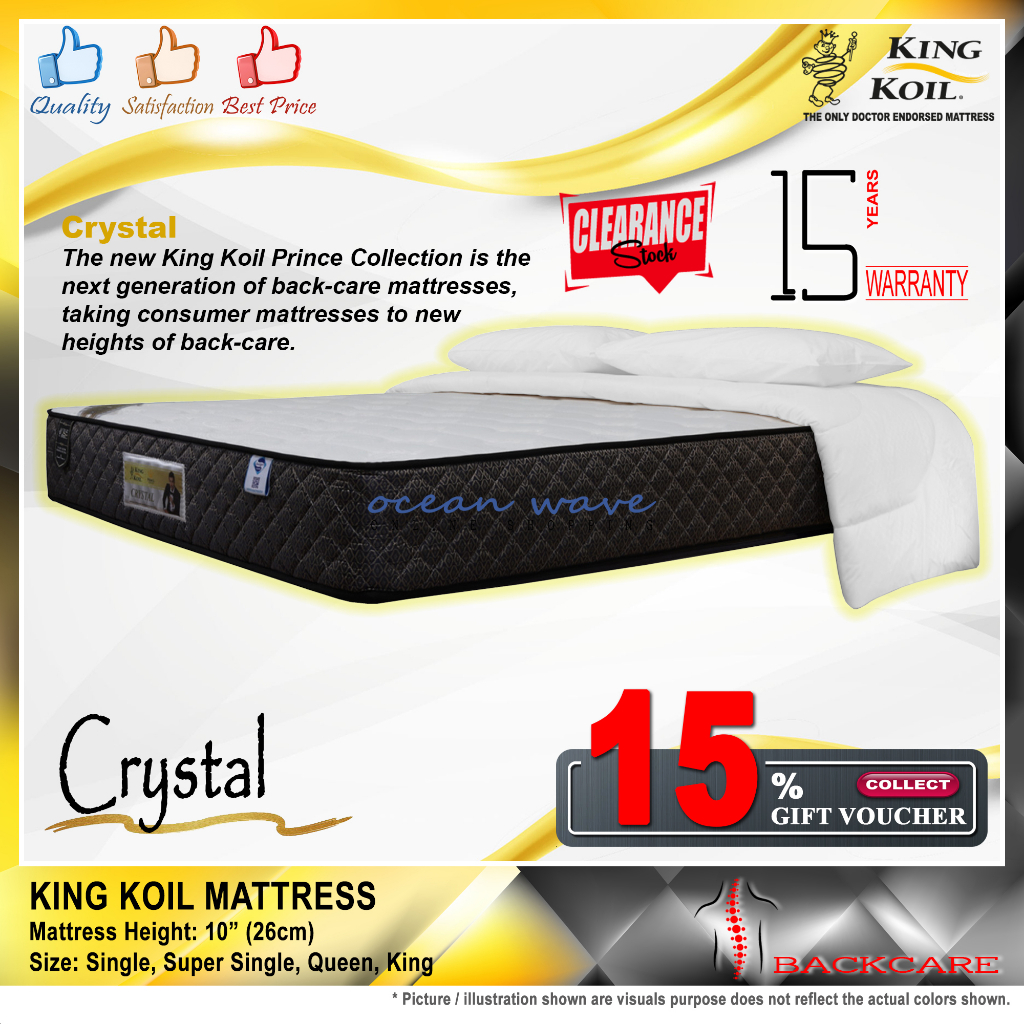 King koil deals crystal mattress price