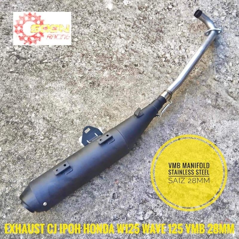 WAVE 125 EXHAUST CJ IPOH VMB 28MM HONDA W125I WAVE 125 DASH 125 FI