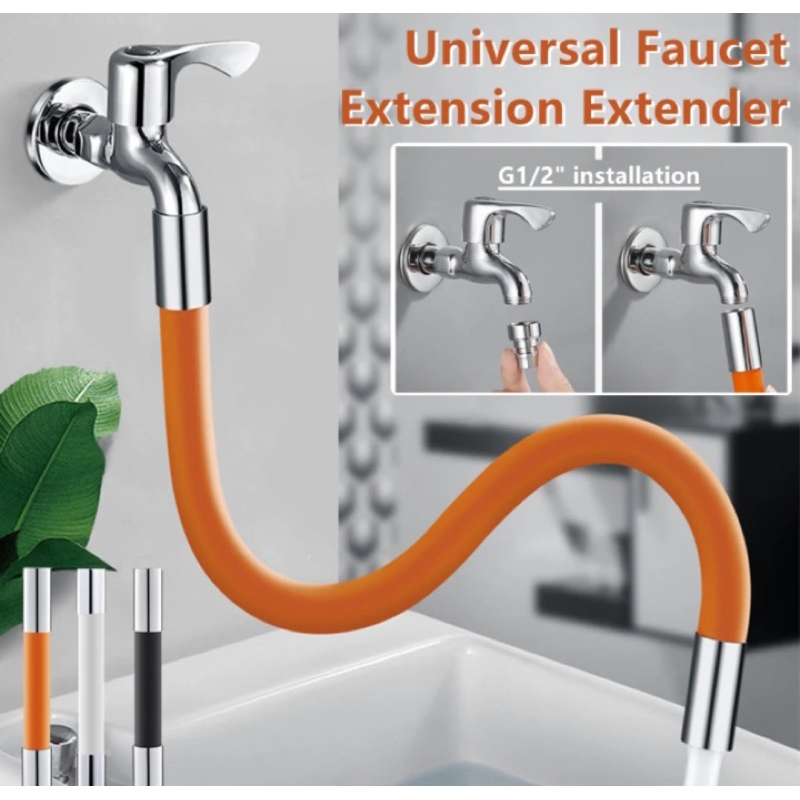 Kitchen Faucet Extension Hose 360 Degrees Silicone Tube Bathroom