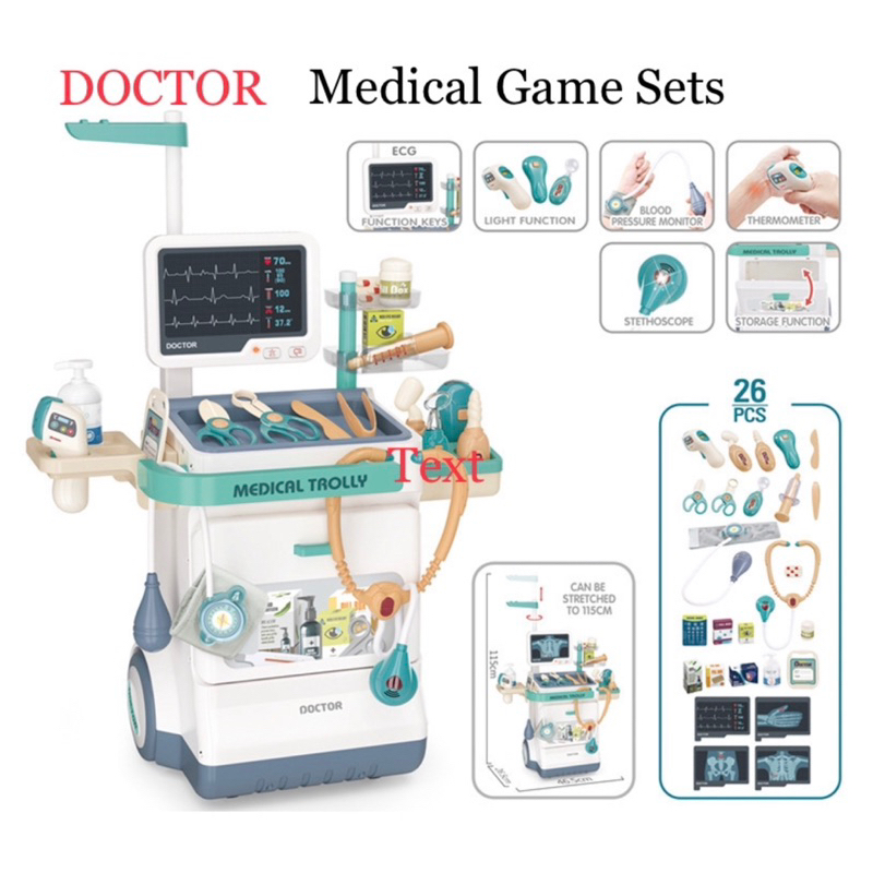 Doctor Medical Game Sets Kids Doctor Pretend Play ECG XRay Nurse