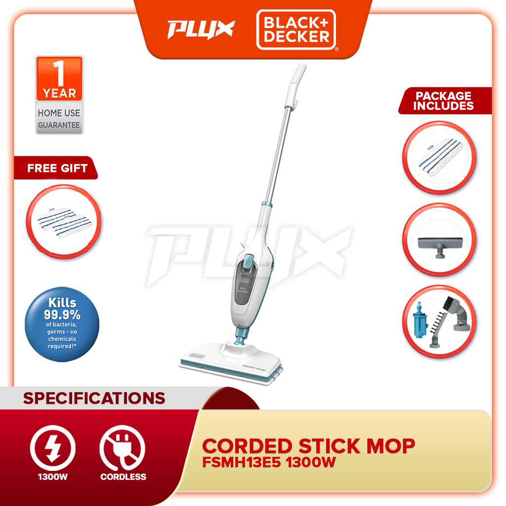BLACK & DECKER FSMH13E5 1300W 5in1 Steam Mop Steam Cleaner ( FSMH13