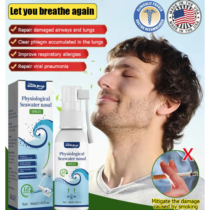 Physiological Seawater Nasal Spray nasal cleansing nasal itching nasal ...