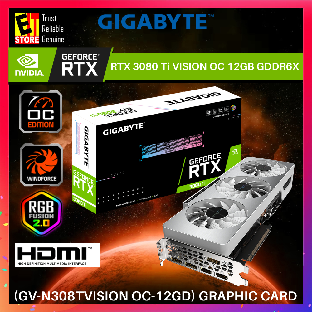 GIGABYTE RTX 3080 Ti VISION OC 12GB GDDR6X GRAPHIC CARD (GV-N308TVISION ...
