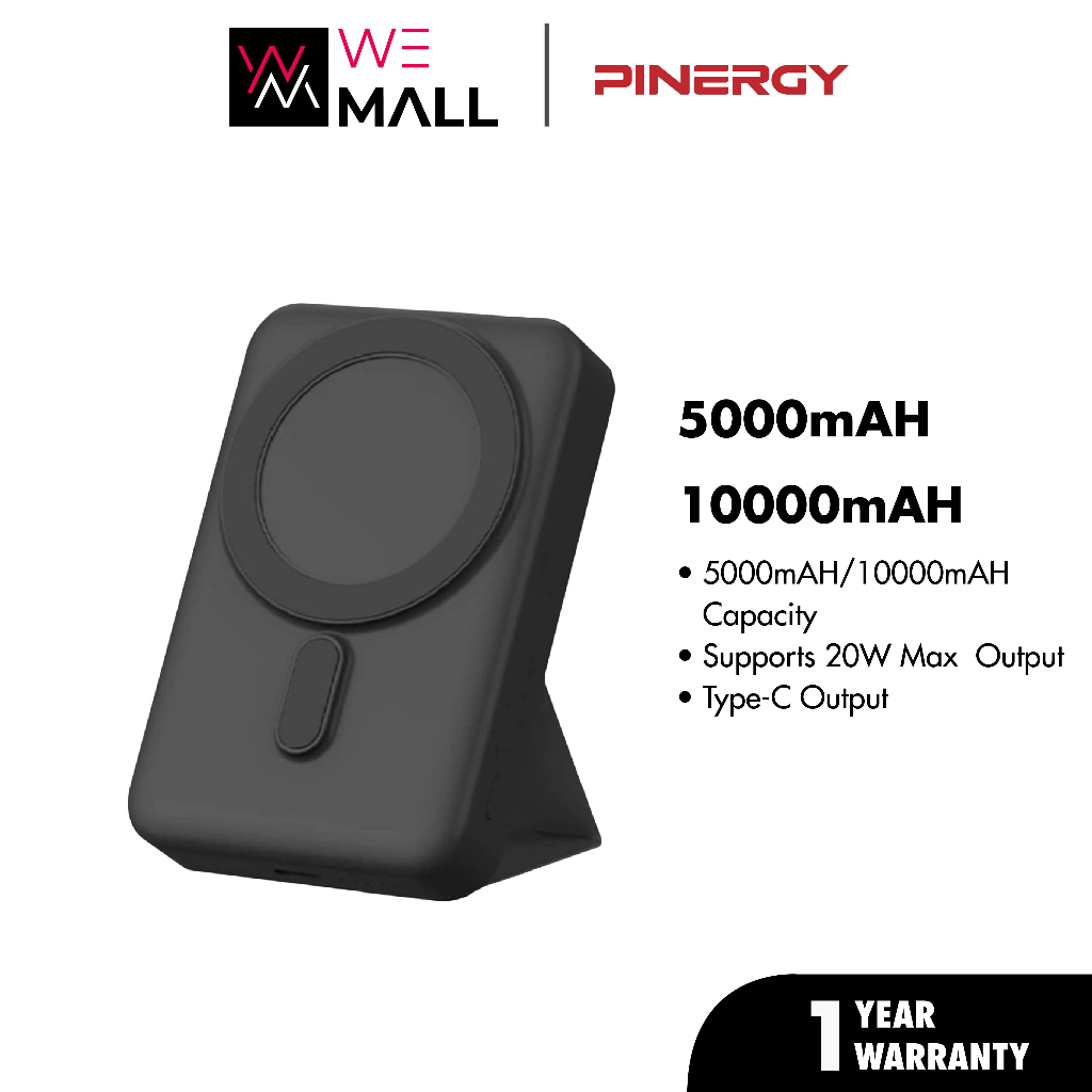 Pinergy V11 & V12 Powerbank 15W Wireless Charging PD20W TypeC Output Fast Charge
