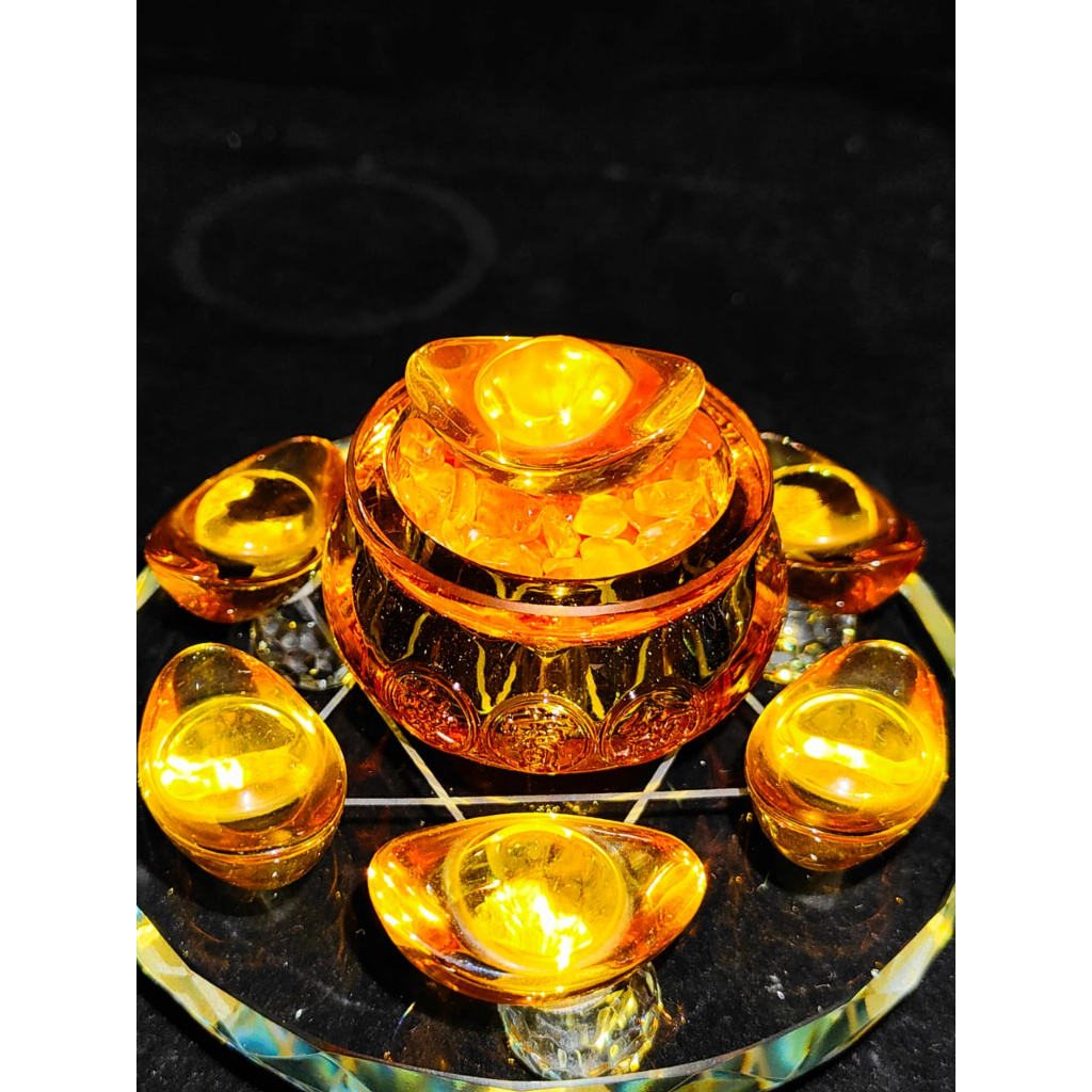 已开光》独家元宝九星阵七星阵聚宝盆财神七星阵聚宝盆家居摆件风水招财